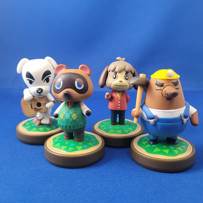 Nintendo Amiibo - Lot of 4 Animal Crossing -  Tom Nook KK Slider Resetti Digby