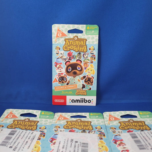 Nintendo Amiibo Card Pack - Lot of 4 Animal Crossing - Series 5 - NEW