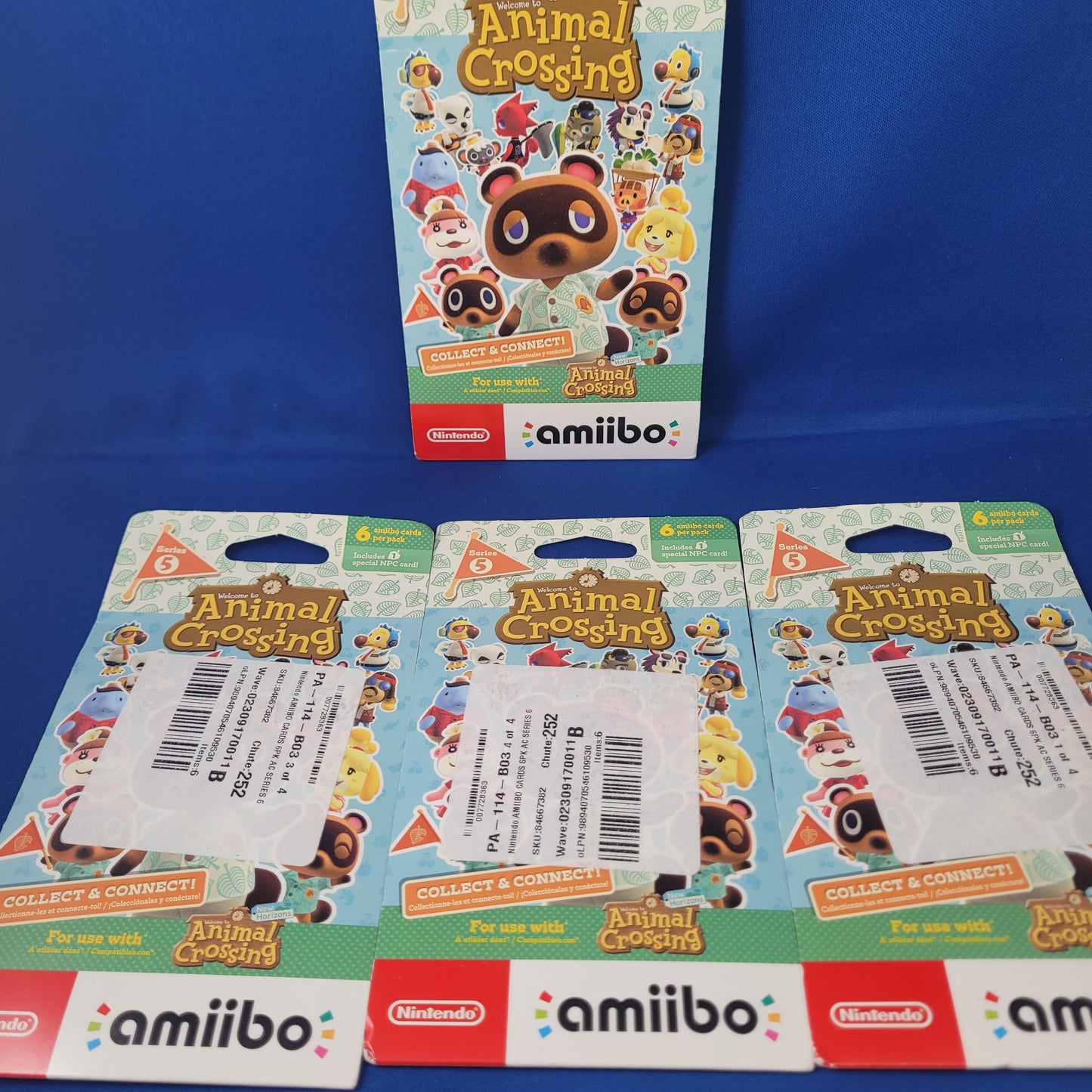 Nintendo Amiibo Card Pack - Lot of 4 Animal Crossing - Series 5 - NEW